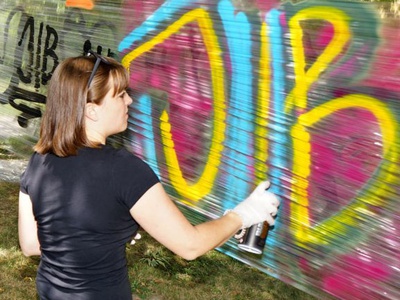 Graffiti Workshop der Jugendintensivbetreuung